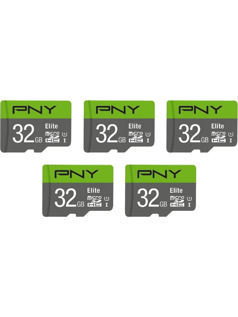 32GB MicroSDHC Flash Memory Card 5-Pack, C10 U1 V10, UHS-I, High-Speed Storage